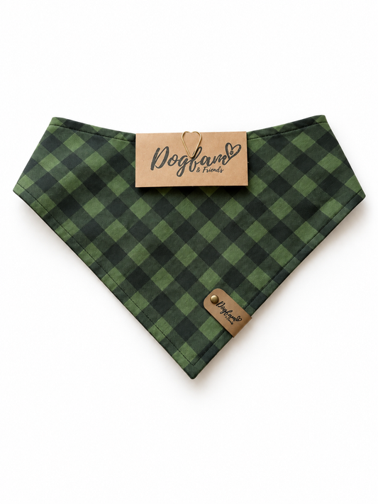 Haunted Woods Plaid Dog Bandana | Fall Dog Bandana