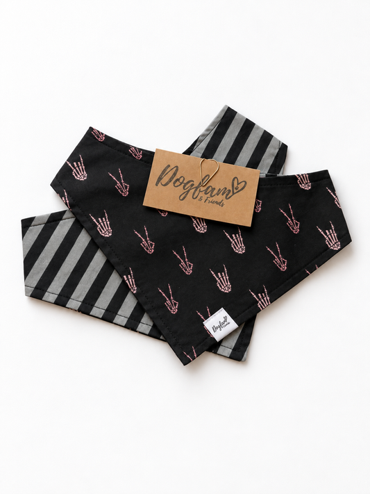 Till Death Do Us Bark | Reversible Halloween Dog Bandana