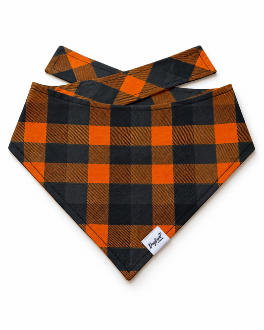 Pumpkin Patch Plaid | Fall Dog Bandana